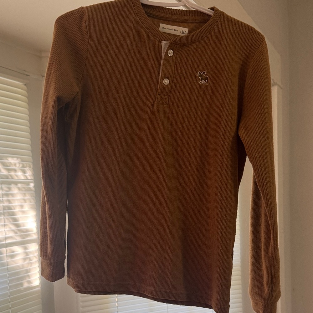 Abercrombie Kids Tan Henley Shirt